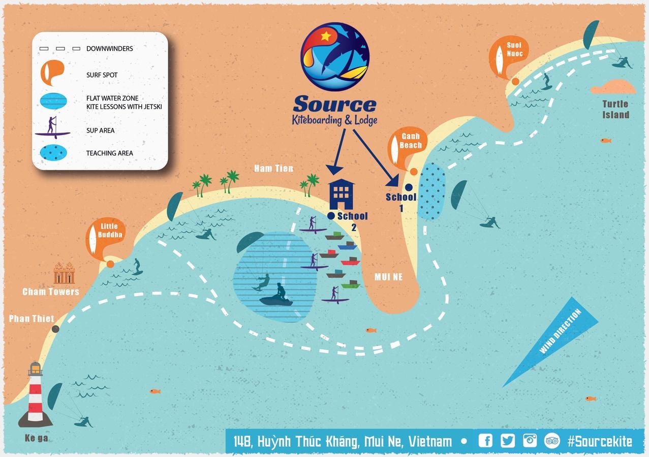 Source Kiteboarding/Lodge Phan Thiết Eksteriør billede